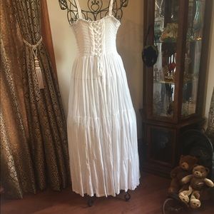 Lotus Traders long white dress